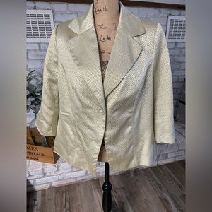 Lane Bryant Textured Gold Blazer